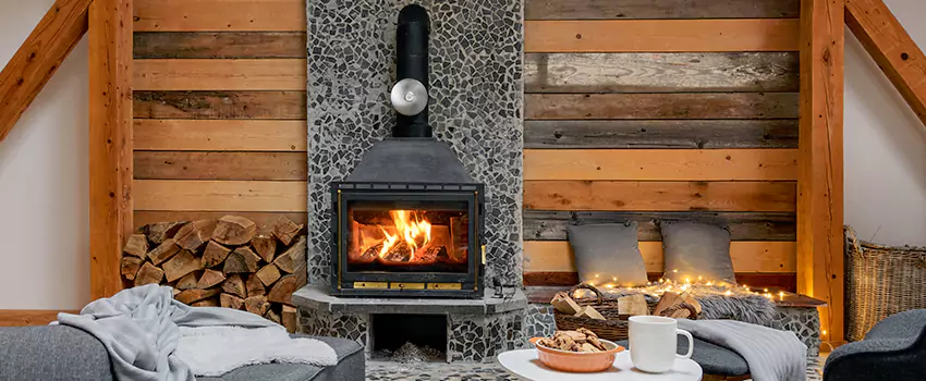 Thelin Hearth Products Direct Vent Gas Stove Fireplace Inspection in Peabody, Massachusetts